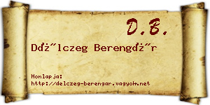 Délczeg Berengár névjegykártya